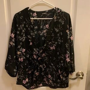 Express short tie front kimono